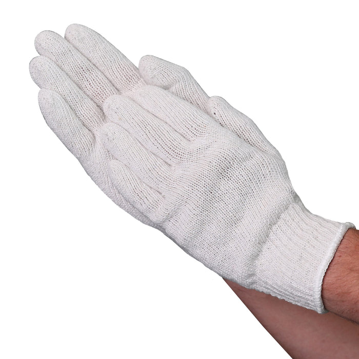 (25 Dozen/Case) VGuard® Medium Weight Bleached White String Knit Glove - Men's