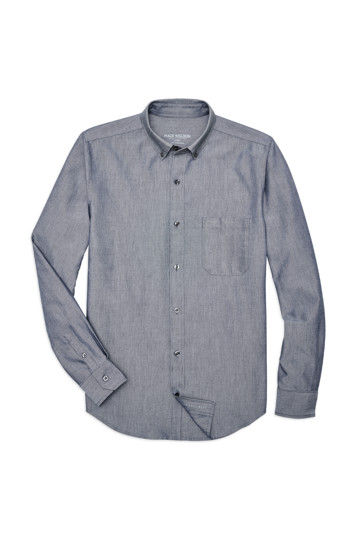 Front view of 37.5 Oxford in true navy