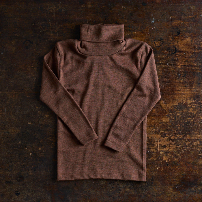 Auk Kids Top - Merino Wool & Silk - Squirrel