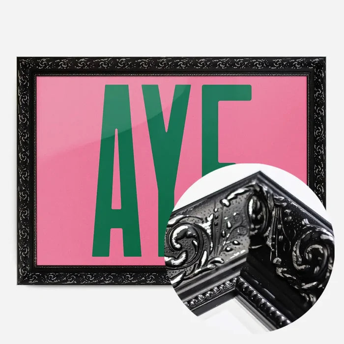 21x30cm | 8¼ x 11¾in / Black Ornate Frame