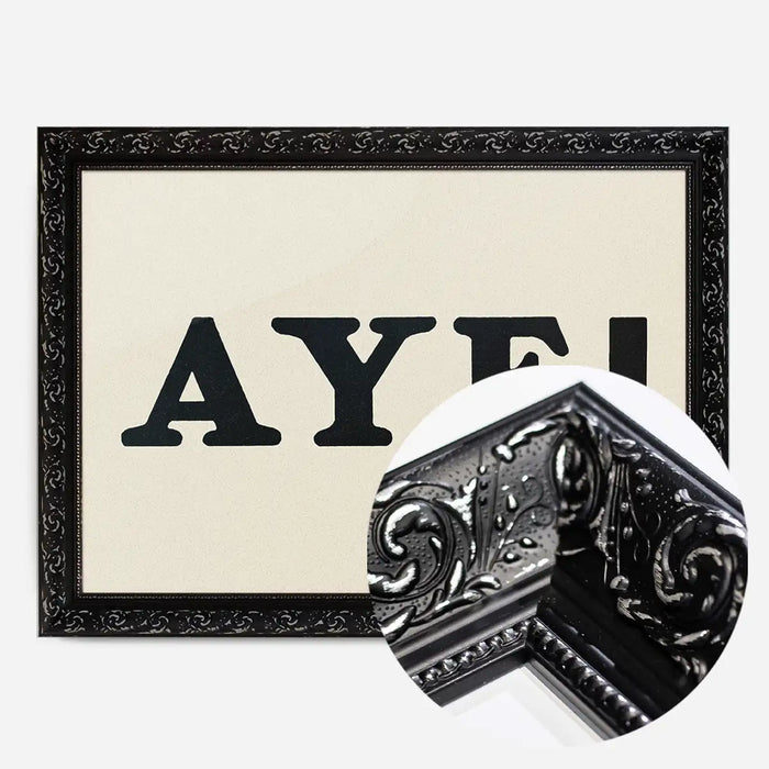 21x30cm | 8¼ x 11¾in / Black Ornate Frame