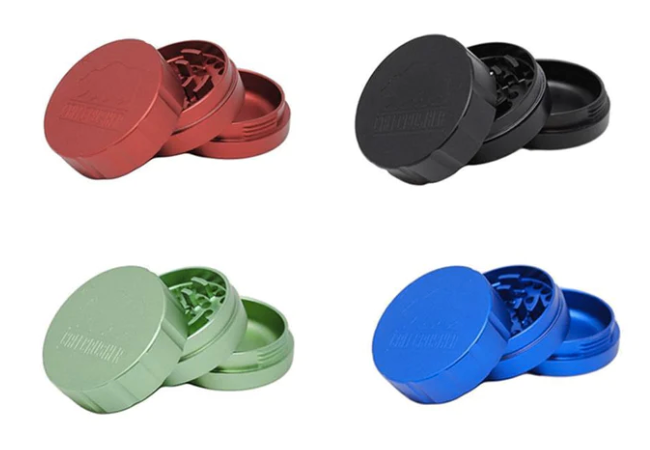 Cali Crusher 2.0 3-Piece Grinder – 2.35in Durable Aluminum Herb Grinder with Magnetic Lid and Pollen Catcher
