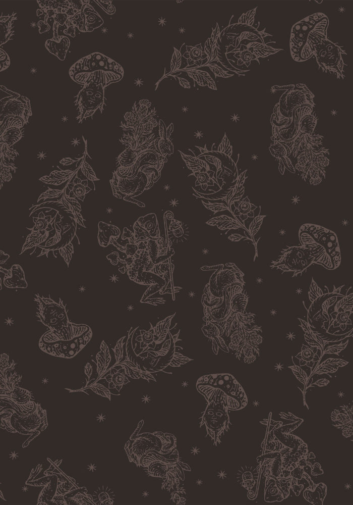 Hexborn Baba Yaga Printed Denim Mini Dress