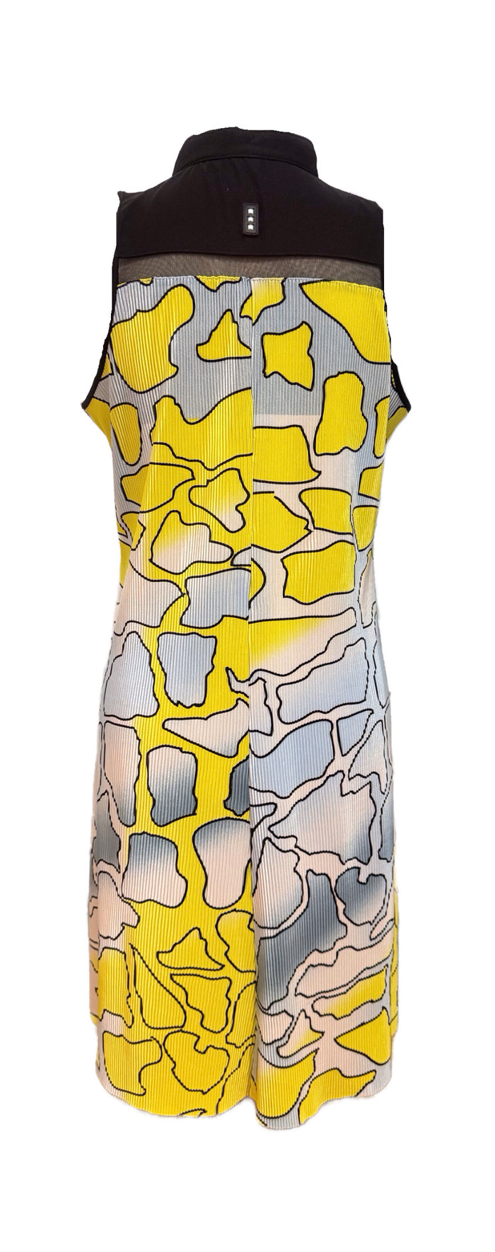 Jamie Sadock Women's Crinkle Gray, Yellow & Black Golf Dress Size M
