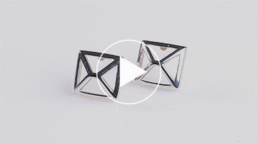 Trinity College Dublin Sterling Silver Stud Earrings Rectangle Door