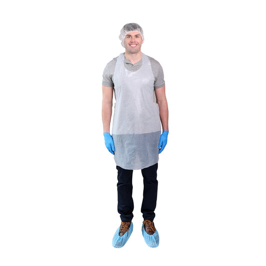 (1000/Case) VGuard® 1 Mil White Polyethylene Apron - 24"X42"