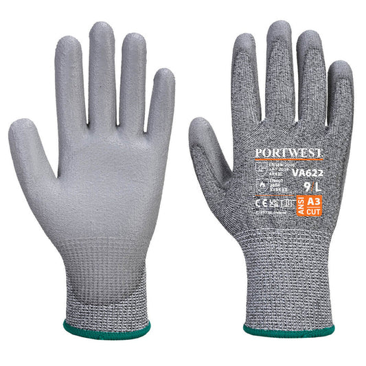 (12/Case) Portwest Vending MR Cut PU Palm Glove EN Cut 5 | ANSI Cut A3