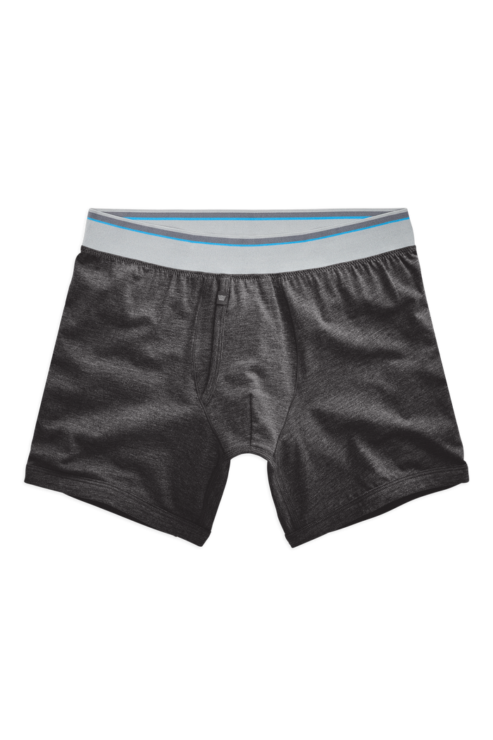 Charcoal Heather | Front view of 18-Hour Boxer Briefs in Charcoal Heather