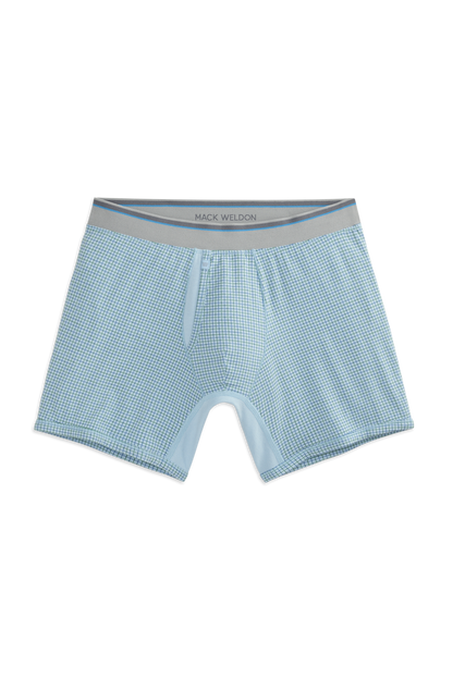 Stratosphere Tattersoul | Front view of 18-Hour Jersey Boxer Brief in Stratosphere Tattersoul