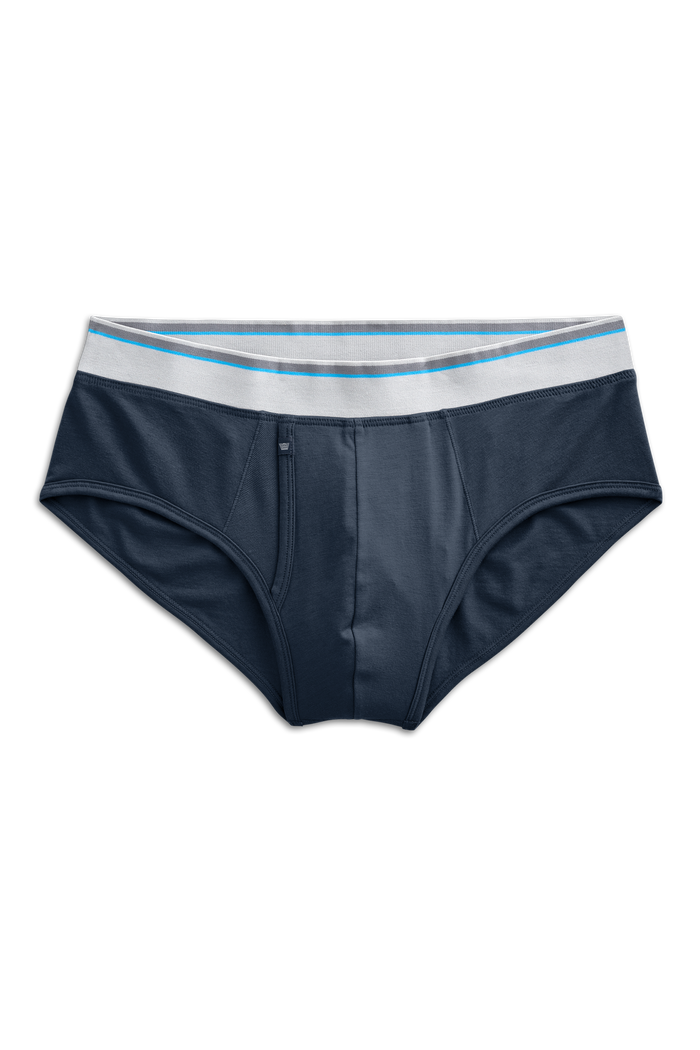 Blue Night | Front view of 18-Hour Jersey Briefs in Blue Night