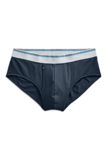 Blue Night | Front view of 18-Hour Jersey Briefs in Blue Night