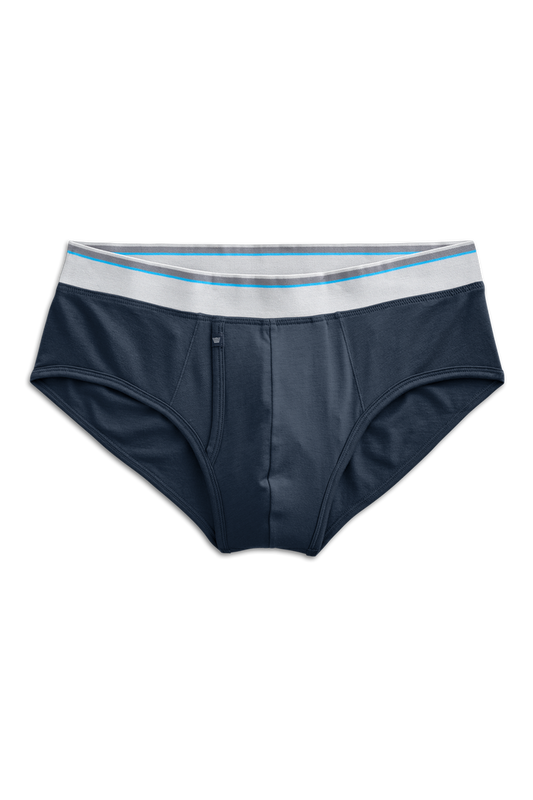 Blue Night | Front view of 18-Hour Jersey Briefs in Blue Night