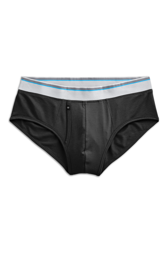 True Black | Front view of 18-Hour Jersey Briefs in True Black