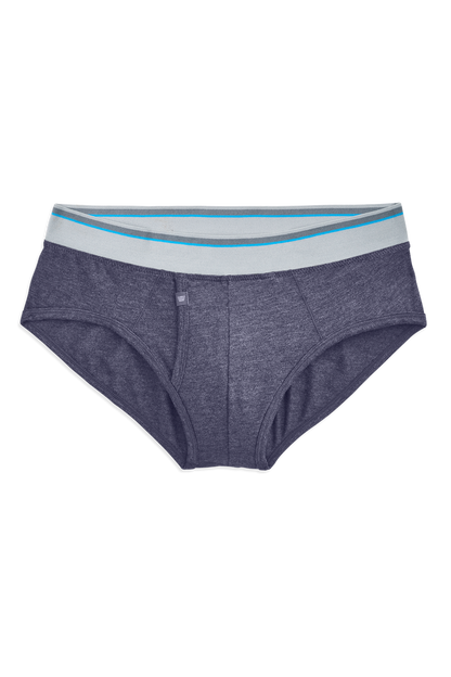 Navy Heather | Front view of 18-Hour Jersey Briefs in Navy Heather
