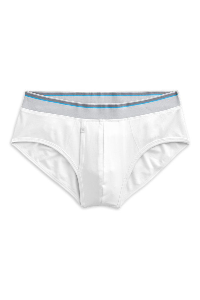 Bright White | Front view of 18-Hour Jersey Briefs in Bright White