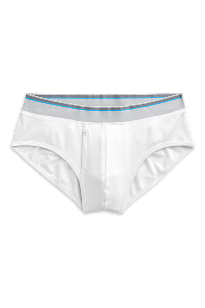 Bright White | Front view of 18-Hour Jersey Briefs in Bright White