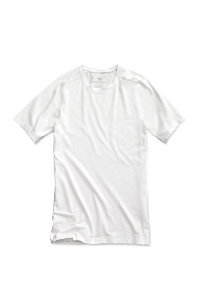 Bright White | Front view of Crew Neck Undershirt in Bright White