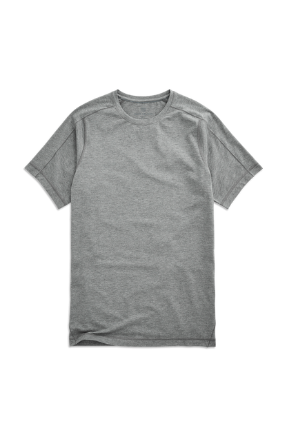 Grey Heather | Front view of Crew Neck Undershirt in Grey Heather