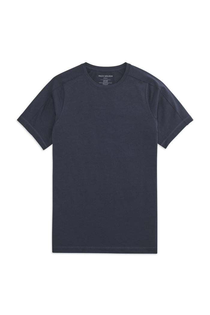 Blue night | Front view of Crew Neck Undershirt in Blue Night