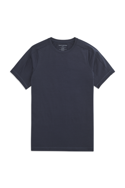 Blue night | Front view of Crew Neck Undershirt in Blue Night