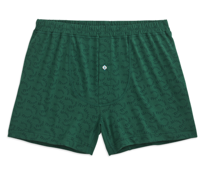 Green Briar Wild Ivy | Front view of 18-Hour Knit Boxer in Green Briar Wild Ivy