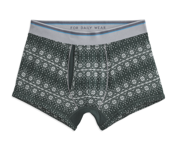 Douglas Fir Nordic | Front view of 18-Hour Jersey Trunks in Douglas Fir Nordic