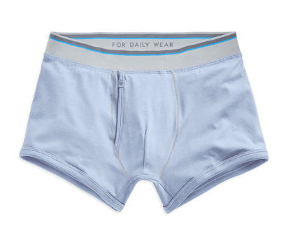 Frost | Front view of 18-Hour Jersey Trunks in Frost