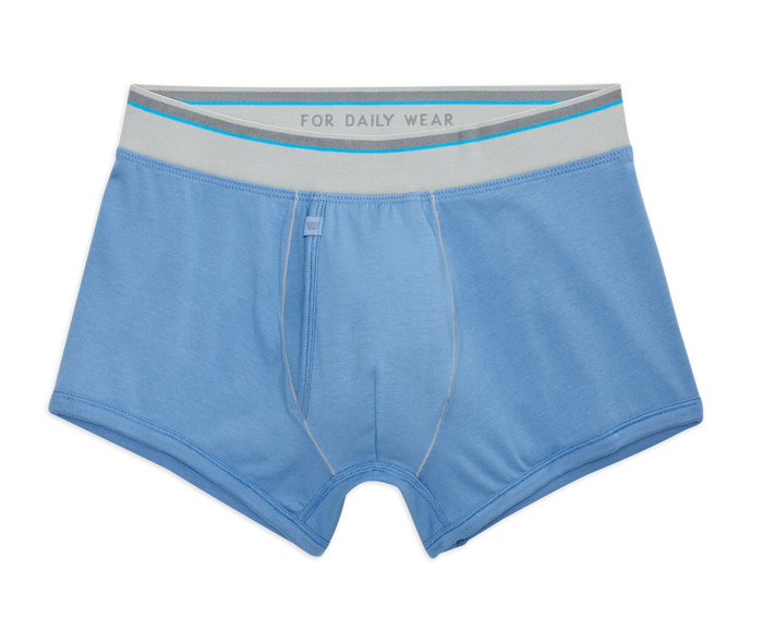 Chambray | Front view of 18-Hour Jersey Trunks in Chambray
