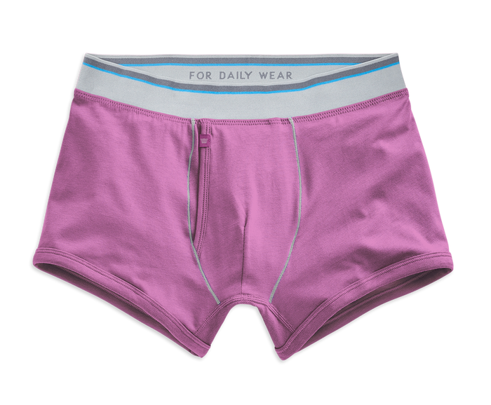 Purple Sky | Front view of 18-Hour Jersey Trunks in Purple Sky