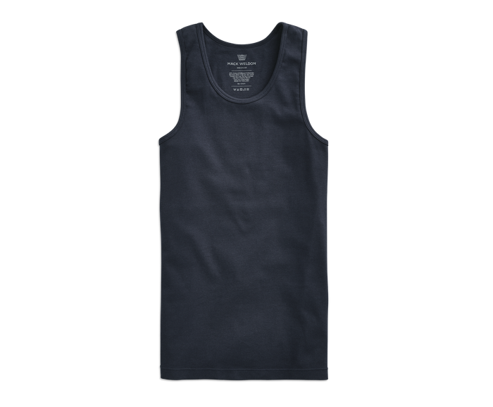 True Navy | Front view of 18-Hour Rib Tank in True Navy