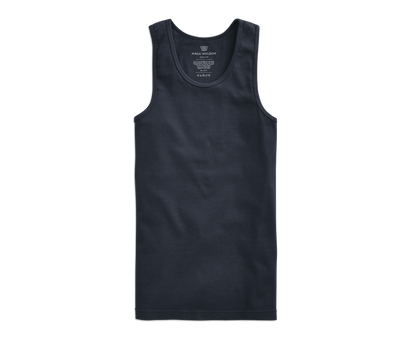 True Navy | Front view of 18-Hour Rib Tank in True Navy