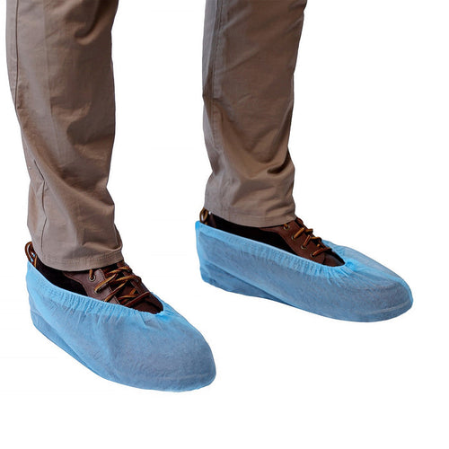 (300/Case) VGuard® Blue Polypropylene Non-Skid Shoe Cover