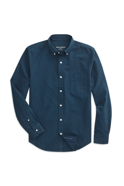 Total Eclipse Blue | Front view of Oxford Shirt in Total Eclipse Blue