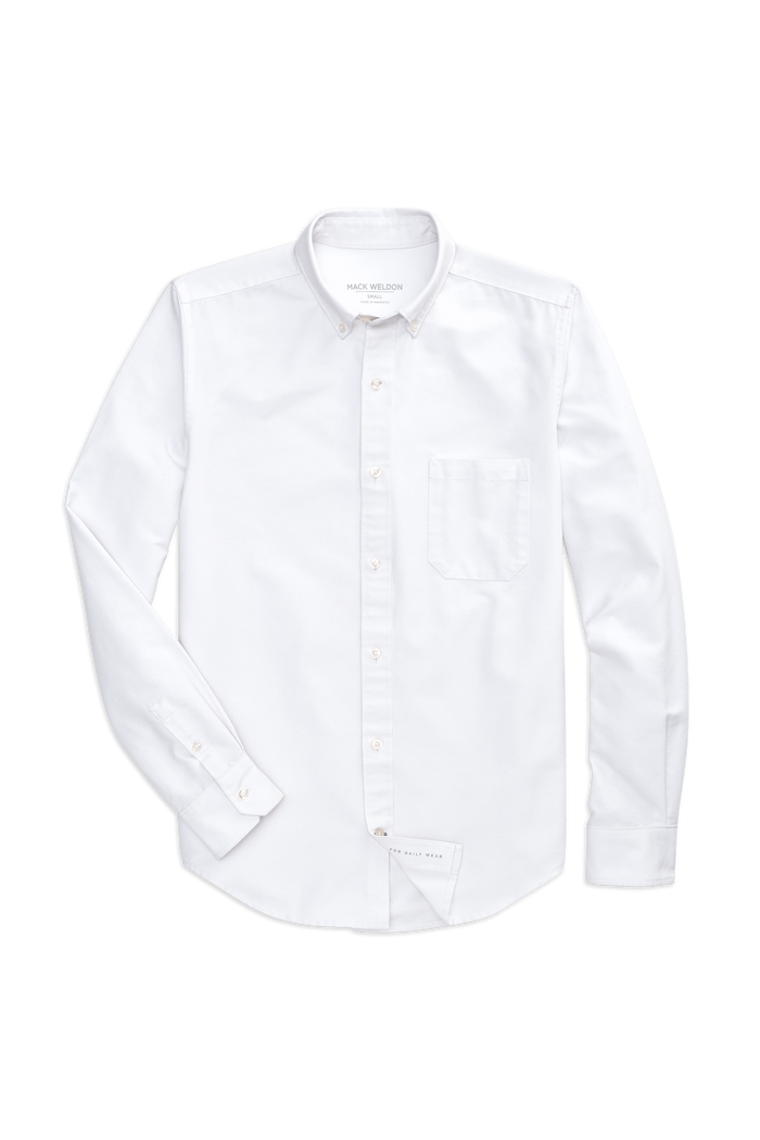 Bright White | Front view of Oxford Shirt in Bright White