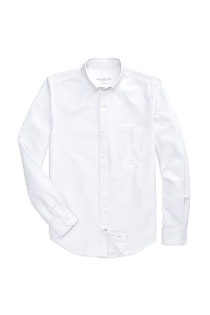 Bright White | Front view of Oxford Shirt in Bright White