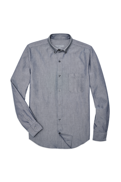 Front view of 37.5 Oxford in true navy