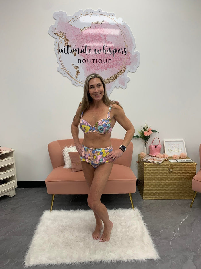 70s Floral Bikini Swimsuit - Intimate Whispers