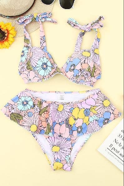 70s Floral Bikini Swimsuit - Intimate Whispers