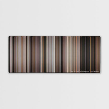 A Bronx Tale color palette canvas print: thousands of thin vertical stripes of color