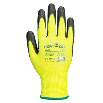 A625 - Vis-tex Cut Resistant Glove - PU Yellow/Black