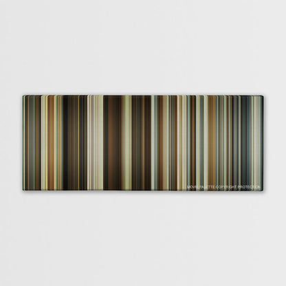 About Time color palette canvas print: thousands of thin vertical stripes of color