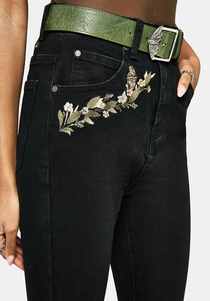 Abundance Embroidered Denim Skinny Jean