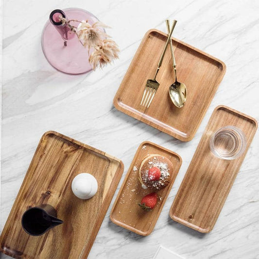 Acacia Wood Serving Tray - Stylish and Functional Home Accessory
