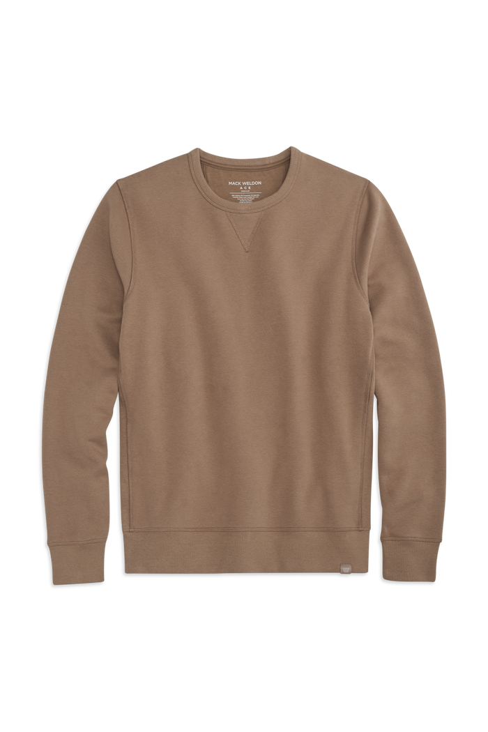 Front view of Ace Crew Neck Sweatshirt in Shroom