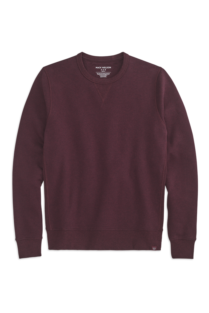 Purple Potion Heather | Front view of ACE Crew Neck Sweatshirt in Purple Potion Heather