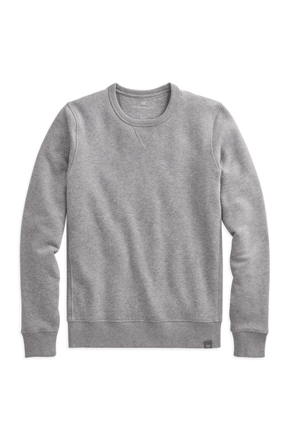 Grey Heather | Front view of Ace Crew Neck Sweatshirt in Grey Heather