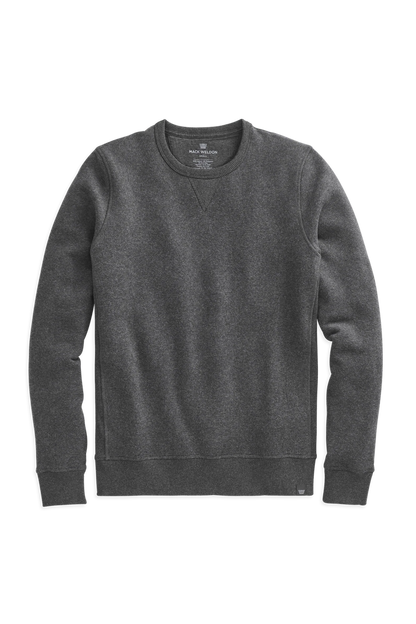 Charcoal Heather | Front view of Ace Crew Neck Sweatshirt in Charcoal Heather