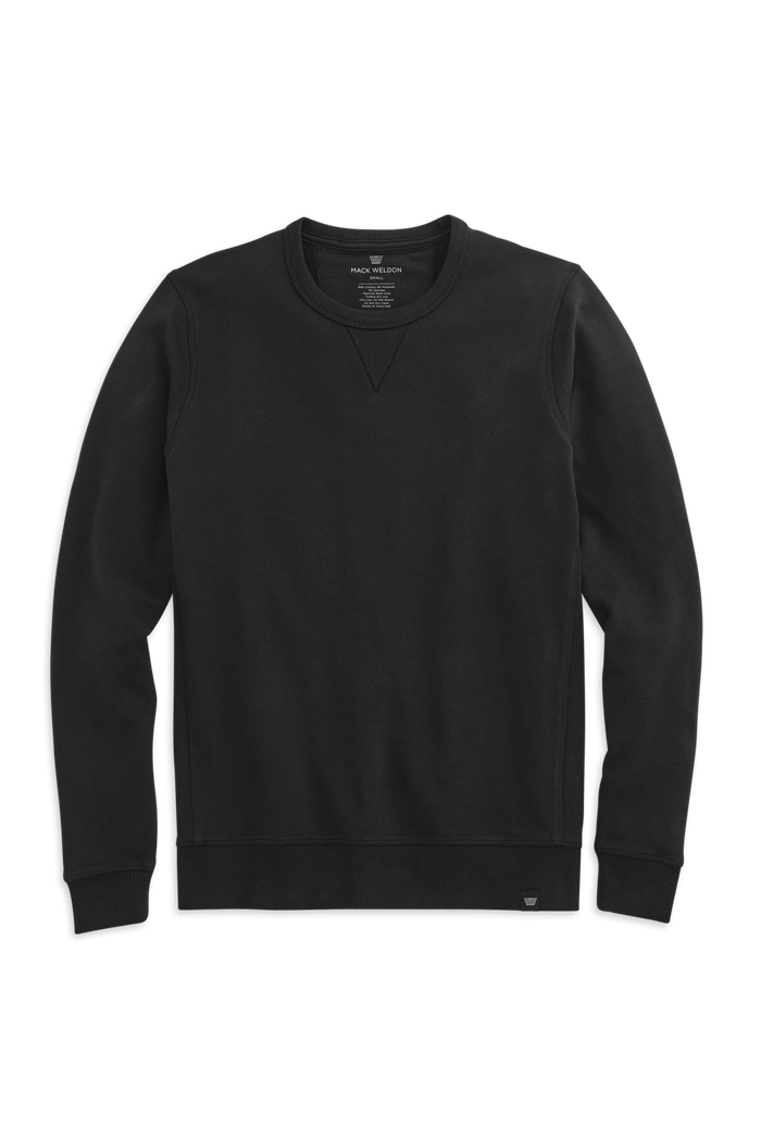 True Black  | Front view of Ace Crew Neck Sweatshirt in True Black