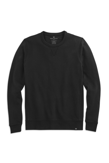 True Black  | Front view of Ace Crew Neck Sweatshirt in True Black