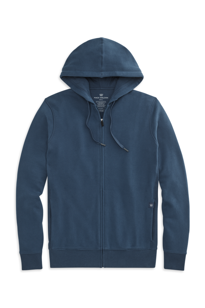 Night Owl | Front view of Ace Full Zip Hooded Sweatshirt in Night Owl